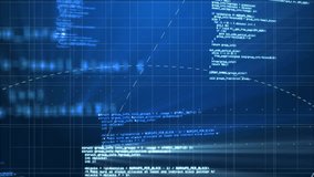 Mathematical equations and coding animation over blue digital background. Data, technology, code, algorithms, programming, software - Powered by Shutterstock - Get 15% off with code: PIKWIZARD15
