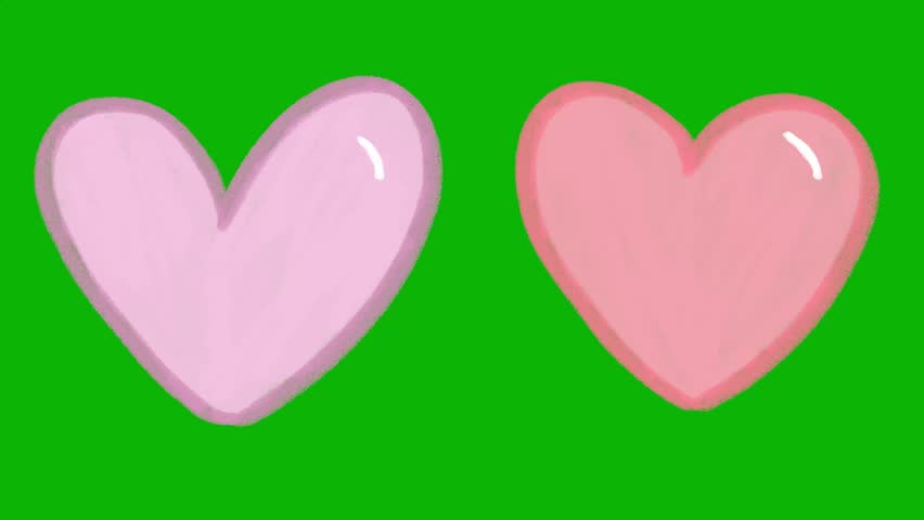 Hand Drawn Heart Doodle Animation – Green Screen. Sketchy animated heart doodle with playful hand drawn style for video overlays, motion graphics, and creative projects.