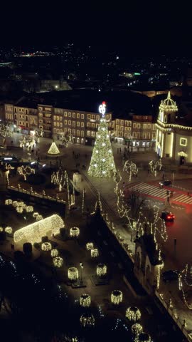 Christmas City Market in Barcelos, Portugal Vertical Video