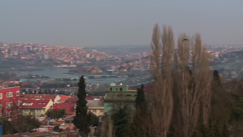 Turning From the Golden Horn to Reveal the Walls of Constantinople, Istanbul