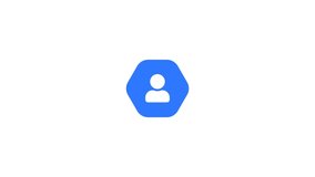 Blue sign-up button with a person icon animating on a white background, isolated for user interface - Powered by Shutterstock - Get 15% off with code: PIKWIZARD15