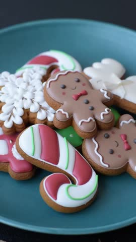 Christmas gingerbread cookies as winter holiday food background home decorations. Christmas gingerbread as wallpaper for your design