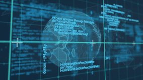 Animation of digital data processing over globe. global online computing and data processing concept digitally generated video. - Powered by Shutterstock - Get 15% off with code: PIKWIZARD15
