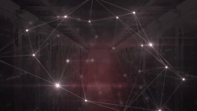 Animation of network of connections over server room. global business, connections and digital interface concept digitally generated video. - Powered by Shutterstock - Get 15% off with code: PIKWIZARD15