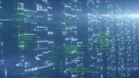 Animation of data processing on navy background with lights. computers, programming, data processing and technology concept digitally generated video. - Powered by Shutterstock - Get 15% off with code: PIKWIZARD15