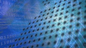 Animation of data processing with globe over light trails on blue background. Global technology and digital interface concept digitally generated video. - Powered by Shutterstock - Get 15% off with code: PIKWIZARD15