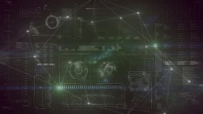 Animation of connections and data processing on digital screen. Global network, connections, data processing and digital interface concept digitally generated video. - Powered by Shutterstock - Get 15% off with code: PIKWIZARD15