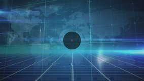 Animation of network of connections and digital icons over grid network against world map. Global networking and business technology concept - Powered by Shutterstock - Get 15% off with code: PIKWIZARD15