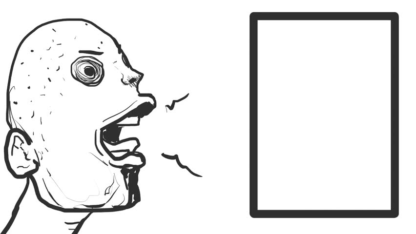A strange bald character or man