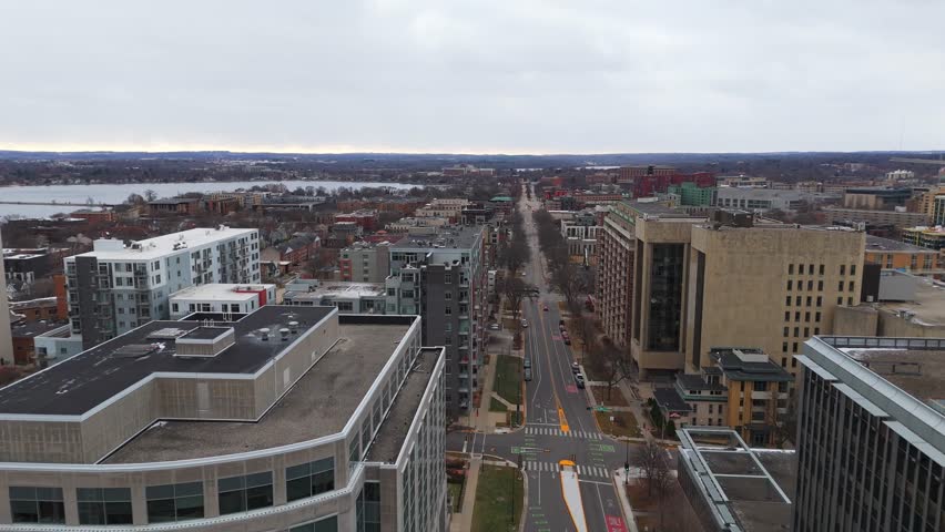 Downtown Madison, Wisconsin , Aerial view