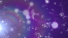 Animation of molecules moving over dna strand spinning. global science, data processing and digital interface concept digitally generated video. - Powered by Shutterstock - Get 15% off with code: PIKWIZARD15