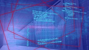 Animation of data processing and hands over server room. Global business and digital interface concept digitally generated video. - Powered by Shutterstock - Get 15% off with code: PIKWIZARD15