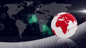 Animation of globe over world map and network of connection. Global business finances and digital interface concept digitally generated video. - Powered by Shutterstock - Get 15% off with code: PIKWIZARD15
