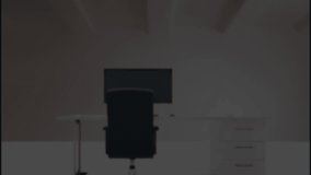 Animation of statistical data processing and microprocessor connections against empty office. Global networking and business technology concept - Powered by Shutterstock - Get 15% off with code: PIKWIZARD15