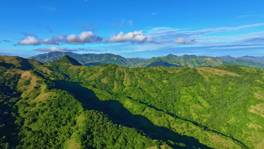 A morning mountain landscape in the Dominican Republic