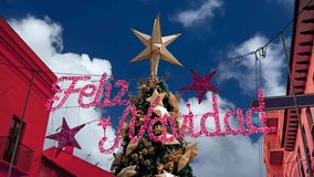 Merry Christmas – Feliz Navidad Message
Feliz Navidad Seasonal Illustration Image
Spanish Text Feliz Navidad, Means Merry Christmas In English, Golden Blue Shiny Christmas Decor, Winter Background

stars, symbol, tradition, vintage, lettering, art, white, snow, traditional, ball, gift, invitation,, letter, light, congratulation, , noel, calligraphy, illustration, background, celebration, banner, holiday, season, greeting, new, xmas, happy, spanish, december, beautiful, spain, label, festive, confetti, vector, design, flat, winter, poster, creative, decorative, christmas, decoration, text, view, merry, year - Powered by Shutterstock - Get 15% off with code: PIKWIZARD15