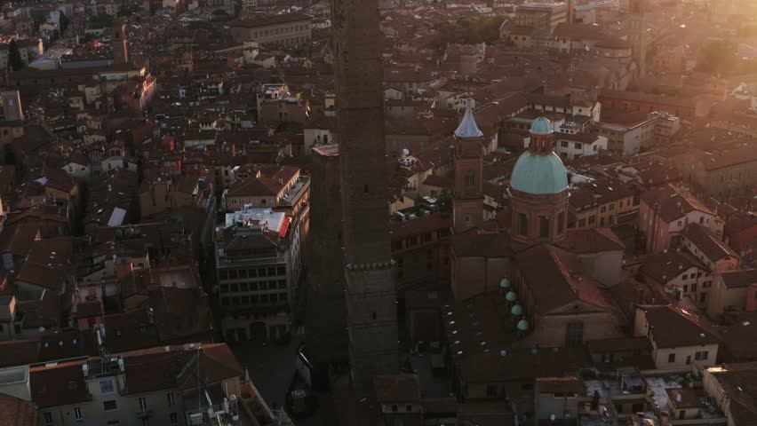 aerial view of the historic country of Italy, Bologna, showcasing the rich architectural.