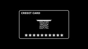 Abstract concept of secure online transaction, credit card information being scanned, hidden password reveal, financial technology motion graphic - Powered by Shutterstock - Get 15% off with code: PIKWIZARD15