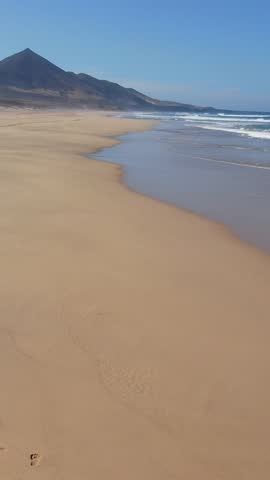 Scenic Cofete beach landscape in Fuerteventura
