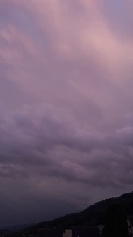 Massive clouds, sunset and thunderstorms, low-fi day in Switzerland
