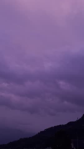 Massive clouds, sunset and thunderstorms, low-fi day in Switzerland