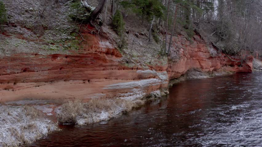 Aerial View of Winter River