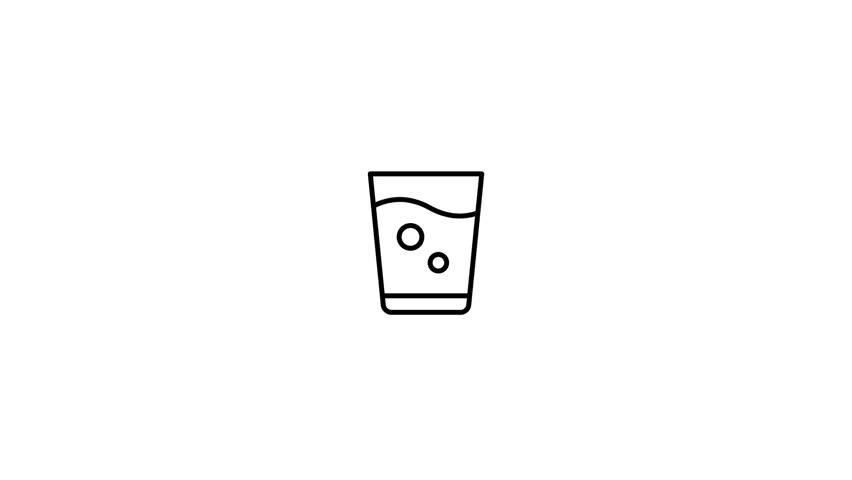 Glass Water Animated Icon This video features a captivating animation of an icon designed to enhance your projects.