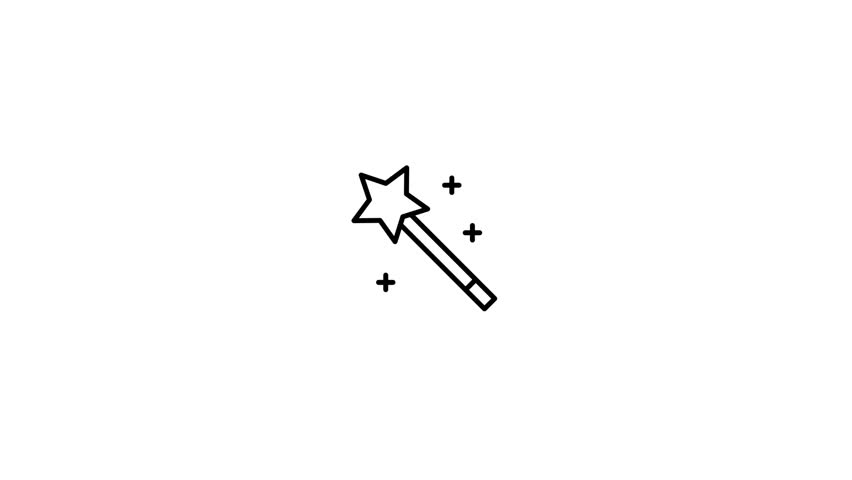 Magic Wand Animated Icon This video features a captivating animation of an icon designed to enhance your projects.