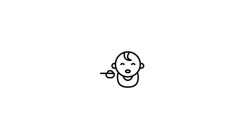 Mom Feeding Baby Animated Icon This video features a captivating animation of an icon designed to enhance your projects.