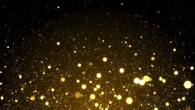 Luxury Golden Bokeh Particles with Vintage Calligraphy Ornaments on Black Background - Powered by Shutterstock - Get 15% off with code: PIKWIZARD15