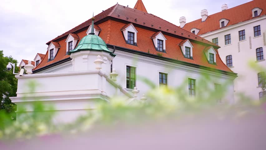 Bratislava Castle in Slovakia. Summer travel in Europe, popular tourism destination in Eastern Europe.