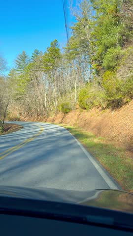 A beautiful drive down the Skyline Drive near the Blue Ridge mountains in the Shenandoah National Park.