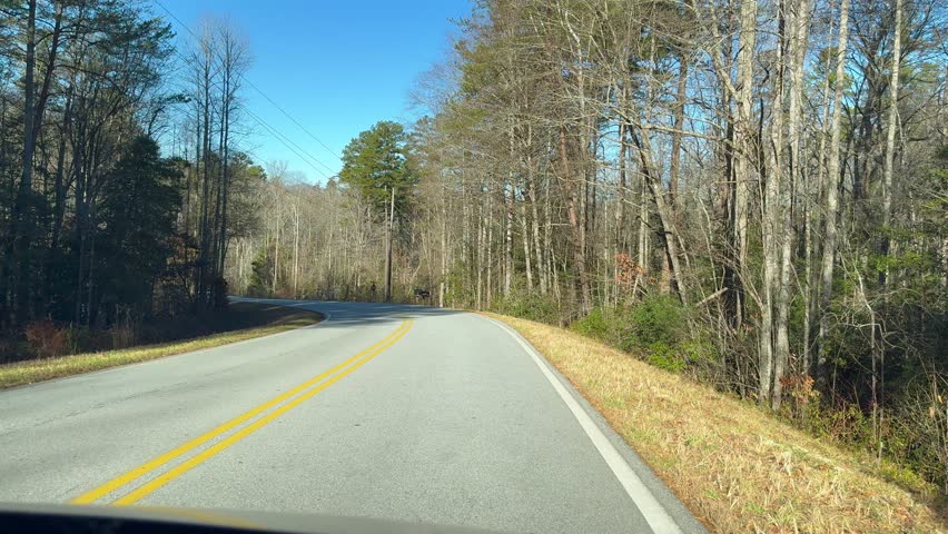 A beautiful drive down the Skyline Drive near the Blue Ridge mountains in the Shenandoah National Park.