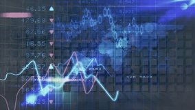 Animation of data processing and glowing lights. global connections, data processing and technology concept digitally generated video. - Powered by Shutterstock - Get 15% off with code: PIKWIZARD15