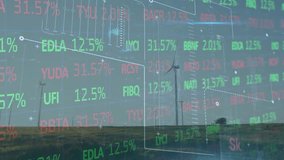 Animation of statistics and data processing over globe on screen. Global data processing digital interface and technology concept digitally generated video. - Powered by Shutterstock - Get 15% off with code: PIKWIZARD15