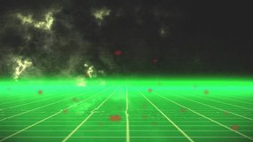 You win! text animation over neon geometric shapes and green grid background. Victory, achievement, success, celebration, futuristic, digital - Powered by Shutterstock - Get 15% off with code: PIKWIZARD15