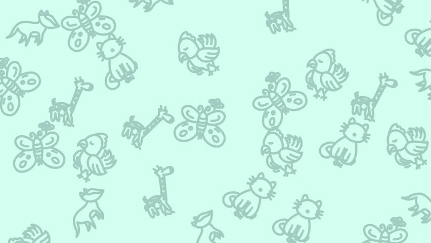 A short video showing a cute cartoon animal pattern for kids and families