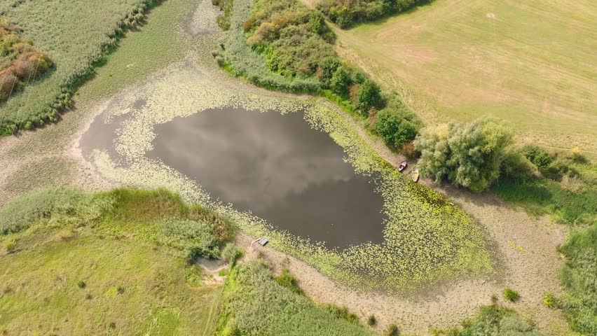 Dutch Landscape Green Fields with a Lake