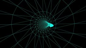 Retro futuristic wireframe tunnel animation - Powered by Shutterstock - Get 15% off with code: PIKWIZARD15