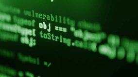 Close up of computer monitor screen with green programming code, hacker background, software development, cyber security, coding technologies and digital innovation concept - Powered by Shutterstock - Get 15% off with code: PIKWIZARD15