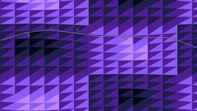 An abstract wavy line gracefully moves across a background of purple geometric triangles creating a modern digital effect Perfect for technology art and motion graphics content - Powered by Shutterstock - Get 15% off with code: PIKWIZARD15