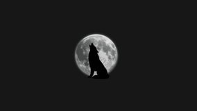 Silhouette of a Wolf Howling at the Full Moon with Twinkling Stars - Powered by Shutterstock - Get 15% off with code: PIKWIZARD15
