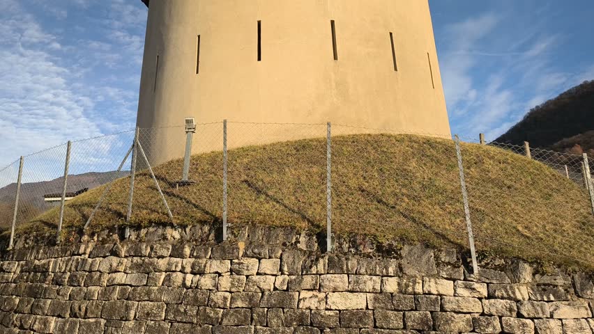 Famine tower historical landmark, Camorino, Bellinzona, Canton of Ticino, Switzerland