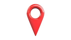Red Map Pointer Location Pin Icon – 3D GPS Navigation Marker Animation Video - Powered by Shutterstock - Get 15% off with code: PIKWIZARD15