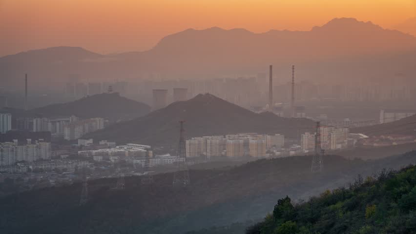Beijing, China - 27th October 2025 - Beijing cityscape of Shijingshan and Mentougou from day to night