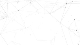 Abstract network of interconnected dots and lines forming geometric shapes on a clean white background representing data connections and digital networks. Keywords: abstract, network, connection - Powered by Shutterstock - Get 15% off with code: PIKWIZARD15