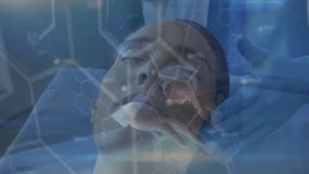 Animation of dna strand and data processing over male doctor. Cyber security and data storage technology concept. - Powered by Shutterstock - Get 15% off with code: PIKWIZARD15