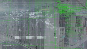 Animation of data processing over modern building and cityscape. Global business finances and digital interface concept digitally generated video. - Powered by Shutterstock - Get 15% off with code: PIKWIZARD15