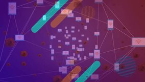 Animation of clock scope scanning over network of connections on over globe. Global connections business digital interface technology and networking concept digitally generated video. - Powered by Shutterstock - Get 15% off with code: PIKWIZARD15