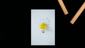 Animation of light trails over shapes and light bulb on black background. Light, pattern and movement concept digitally generated video. - Powered by Shutterstock - Get 15% off with code: PIKWIZARD15